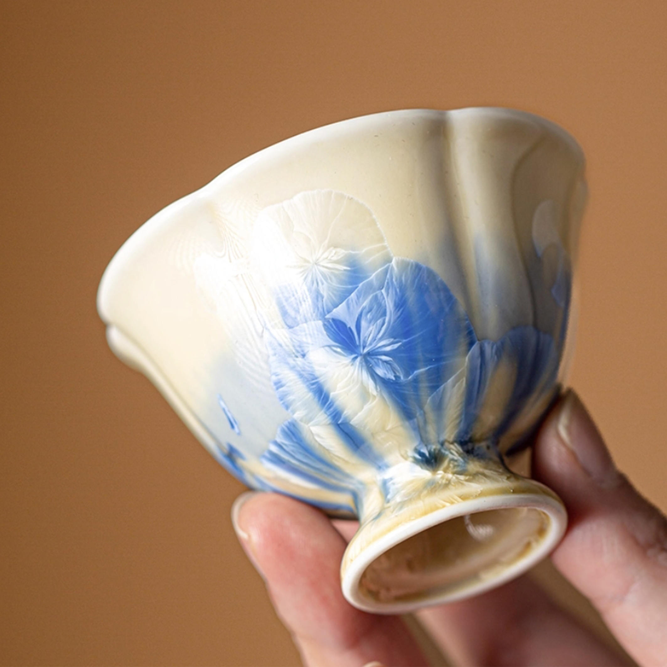 Petal Indigo Crackle