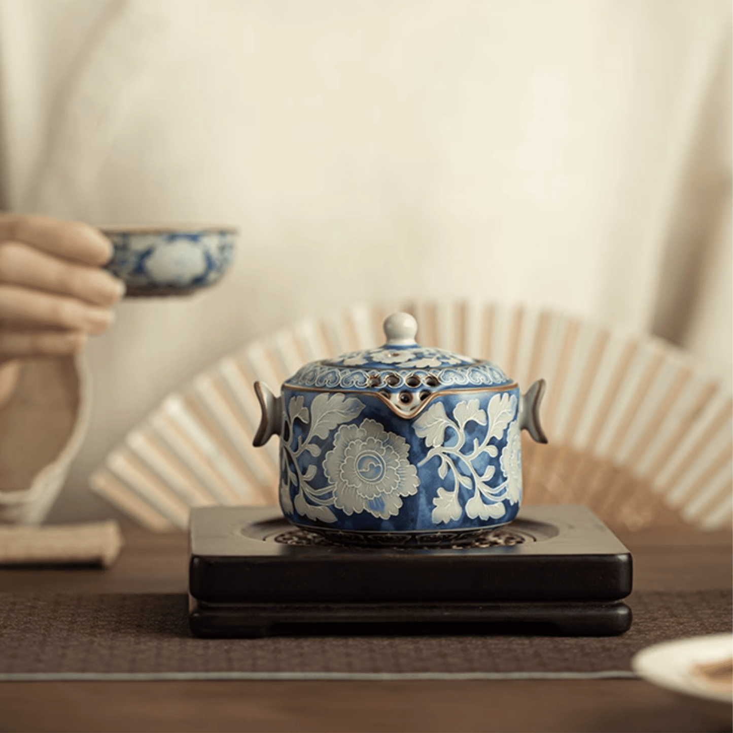 Blue & White Twin - Handled - Orient Cup