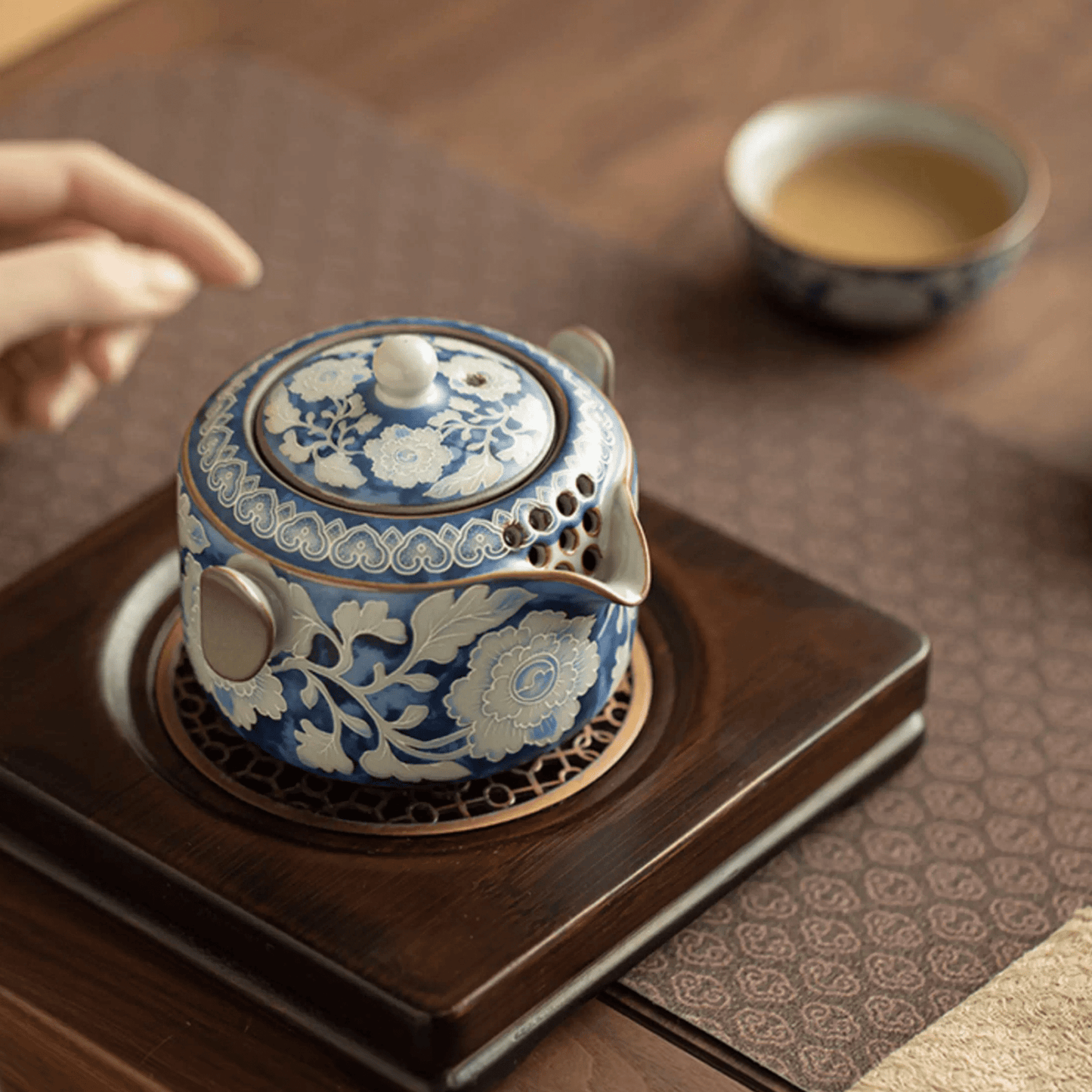 Blue & White Twin - Handled - Orient Cup