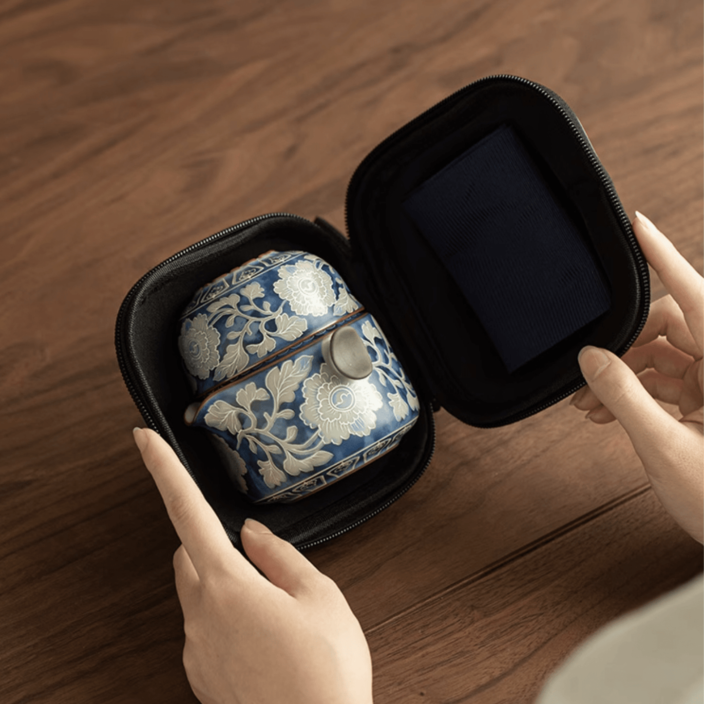 Blue & White Twin - Handled - Orient Cup