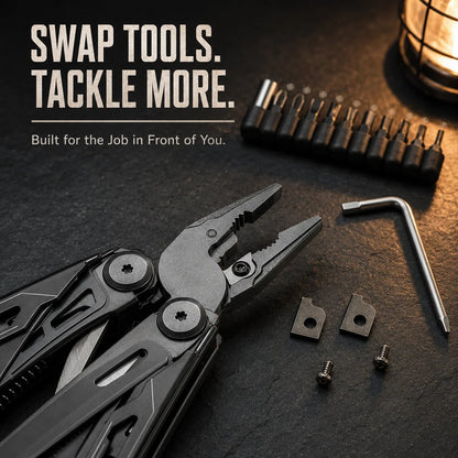 Replaceable hard wire cutter inserts and screws for multitool pliers