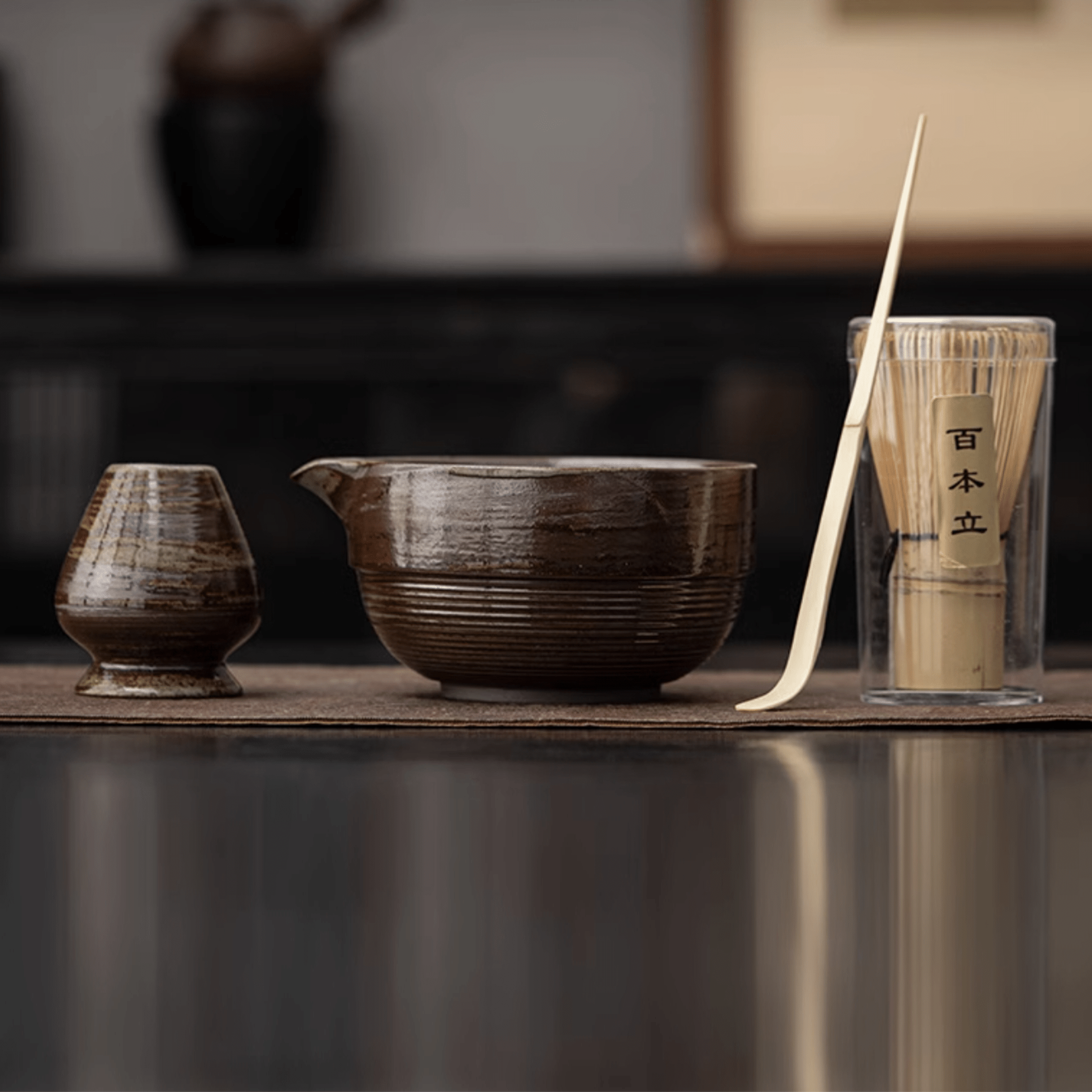 Autumn Brown Matcha Set - Orient Cup