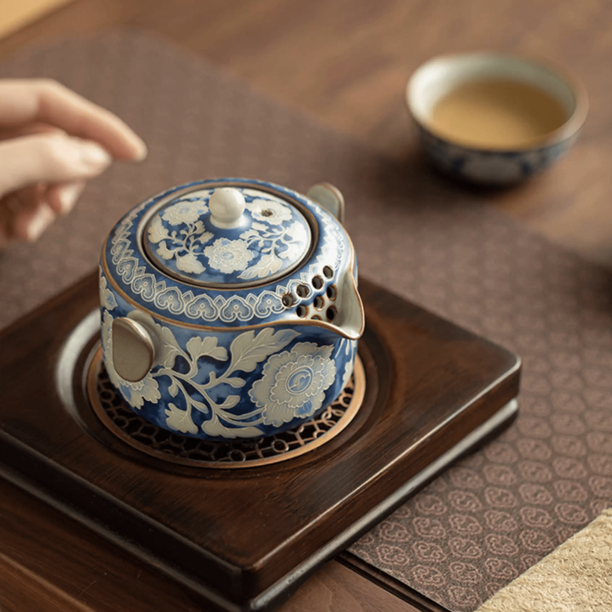 Blue & White Twin - Handled - Orient Cup
