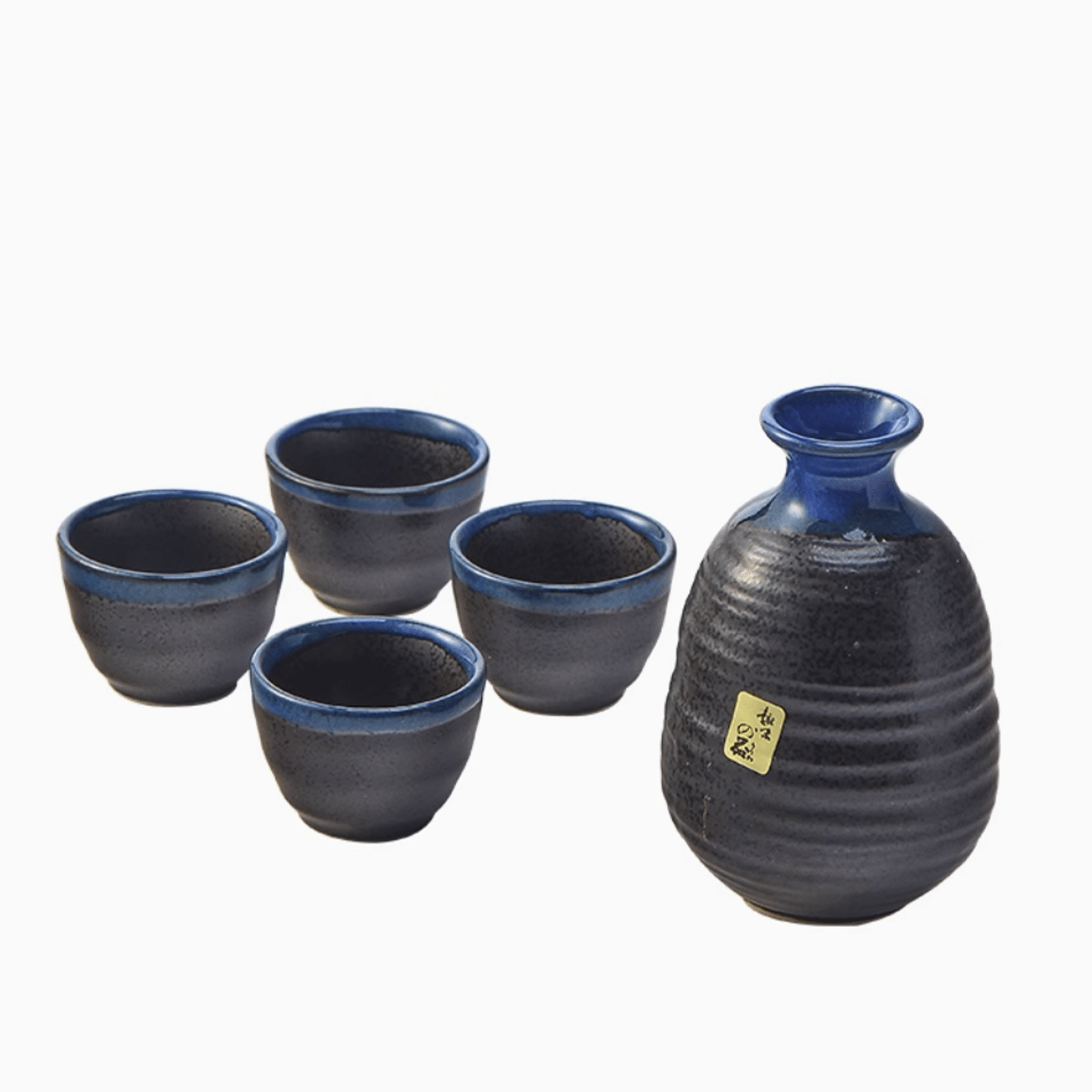 Crystal Blue Sake Set - Orient Cup