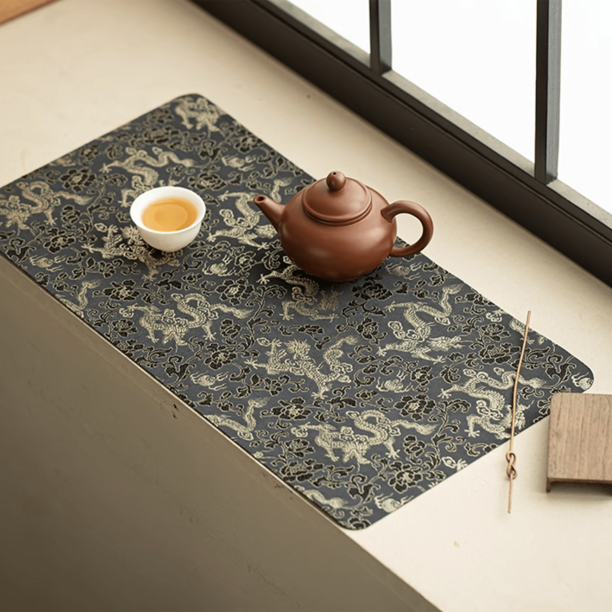 Dragon - Embroidered Tea Coaster - Orient Cup