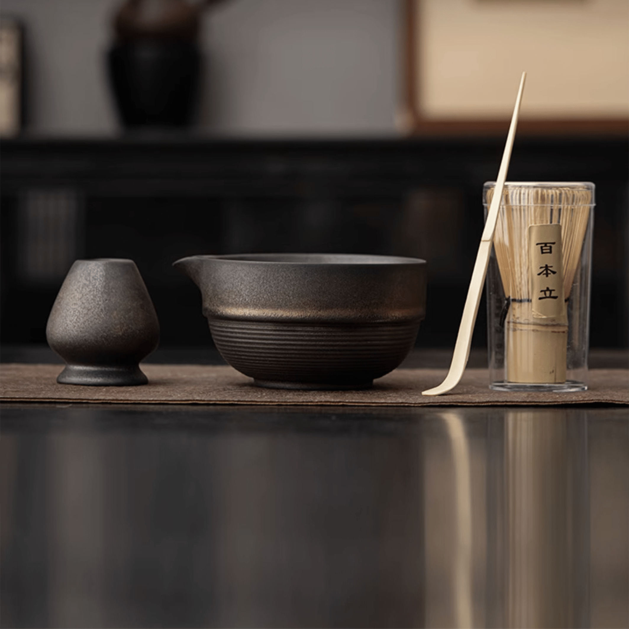 Gold Black Matcha Set - Orient Cup