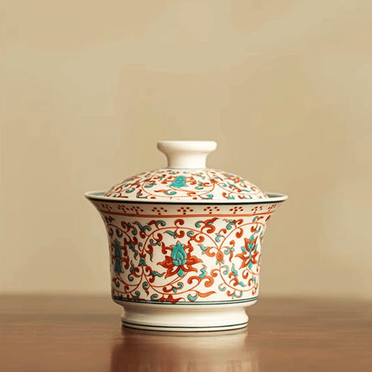 Red - Green Flowers - Orient Cup