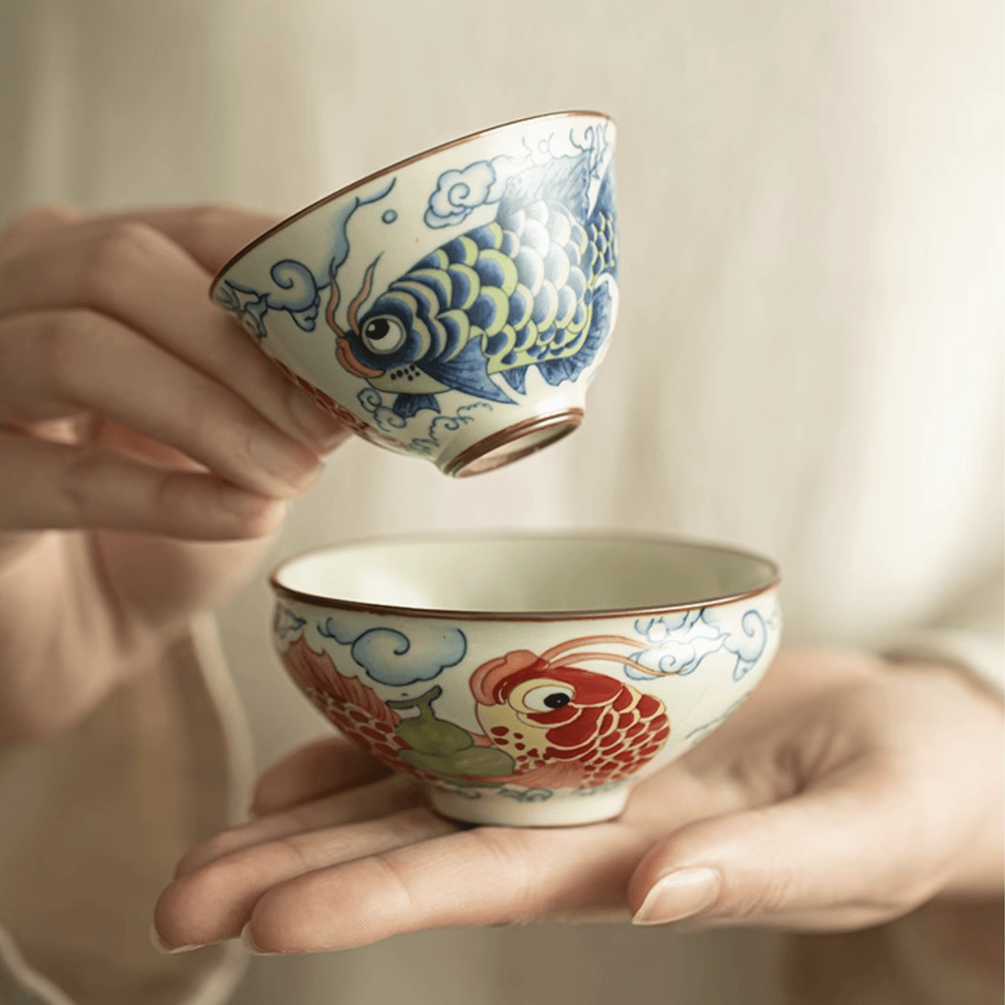 Twin Dragon Fish - Orient Cup
