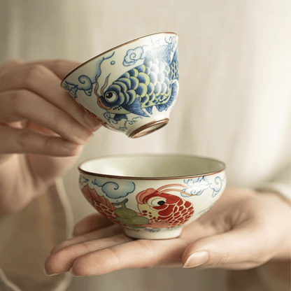 Twin Dragon Fish - Orient Cup