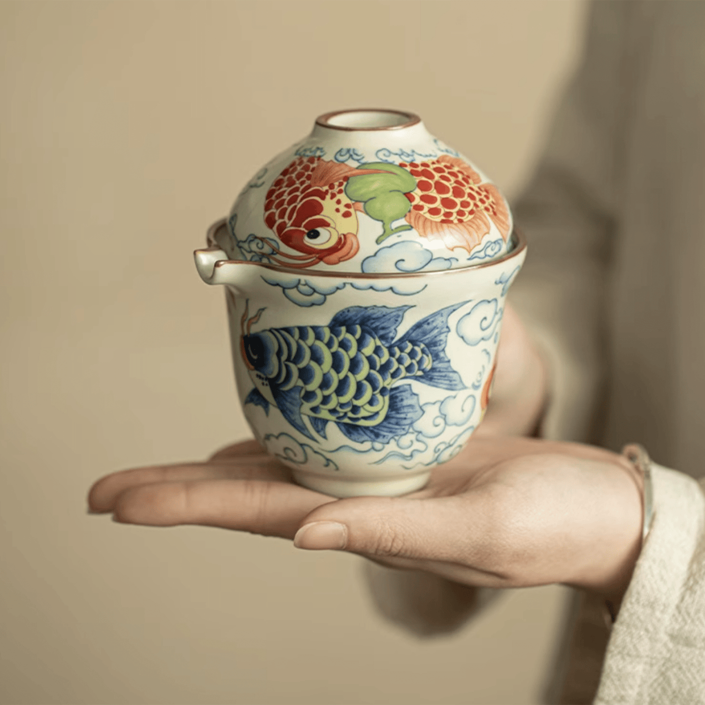 Twin Dragon Fish - Orient Cup