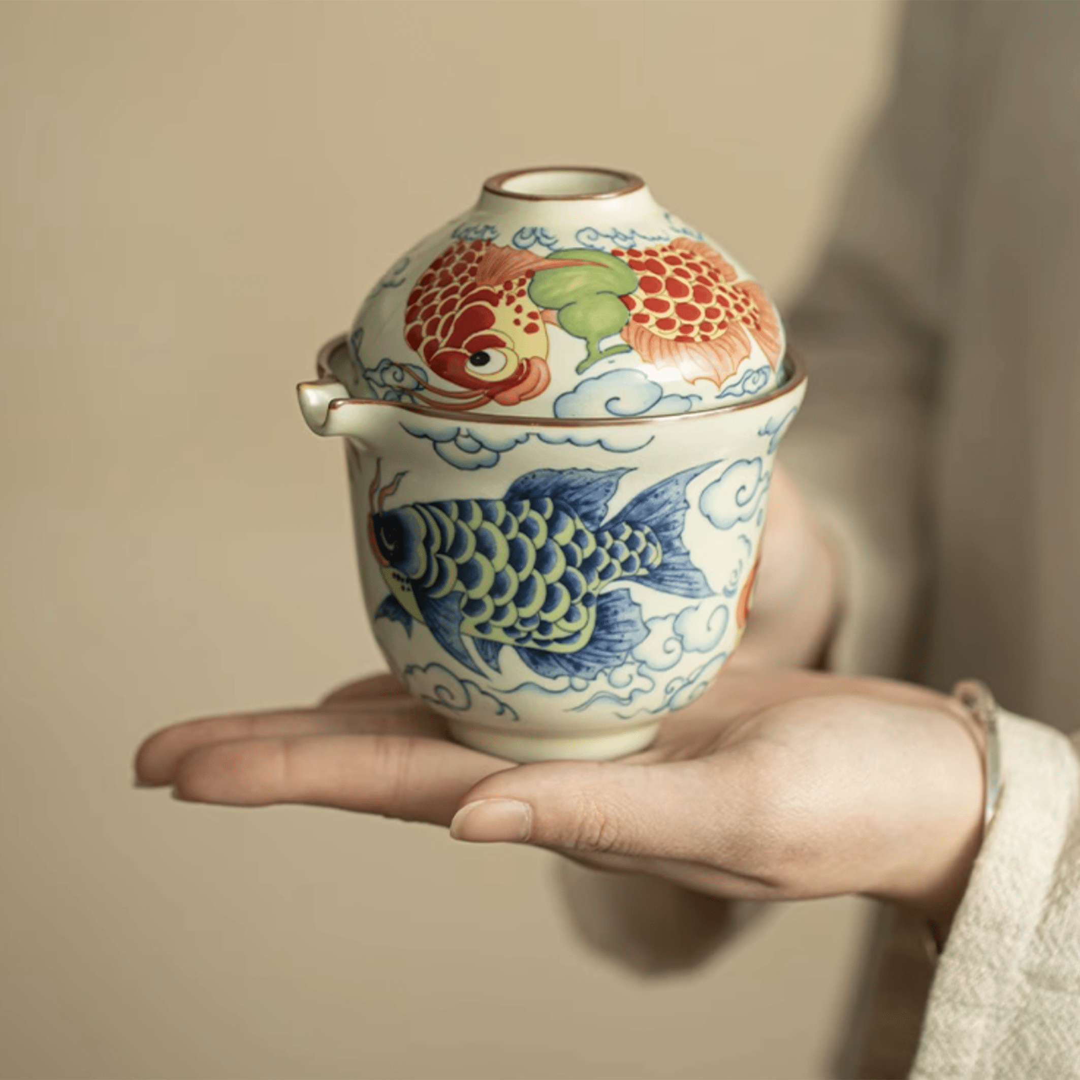 Twin Dragon Fish - Orient Cup