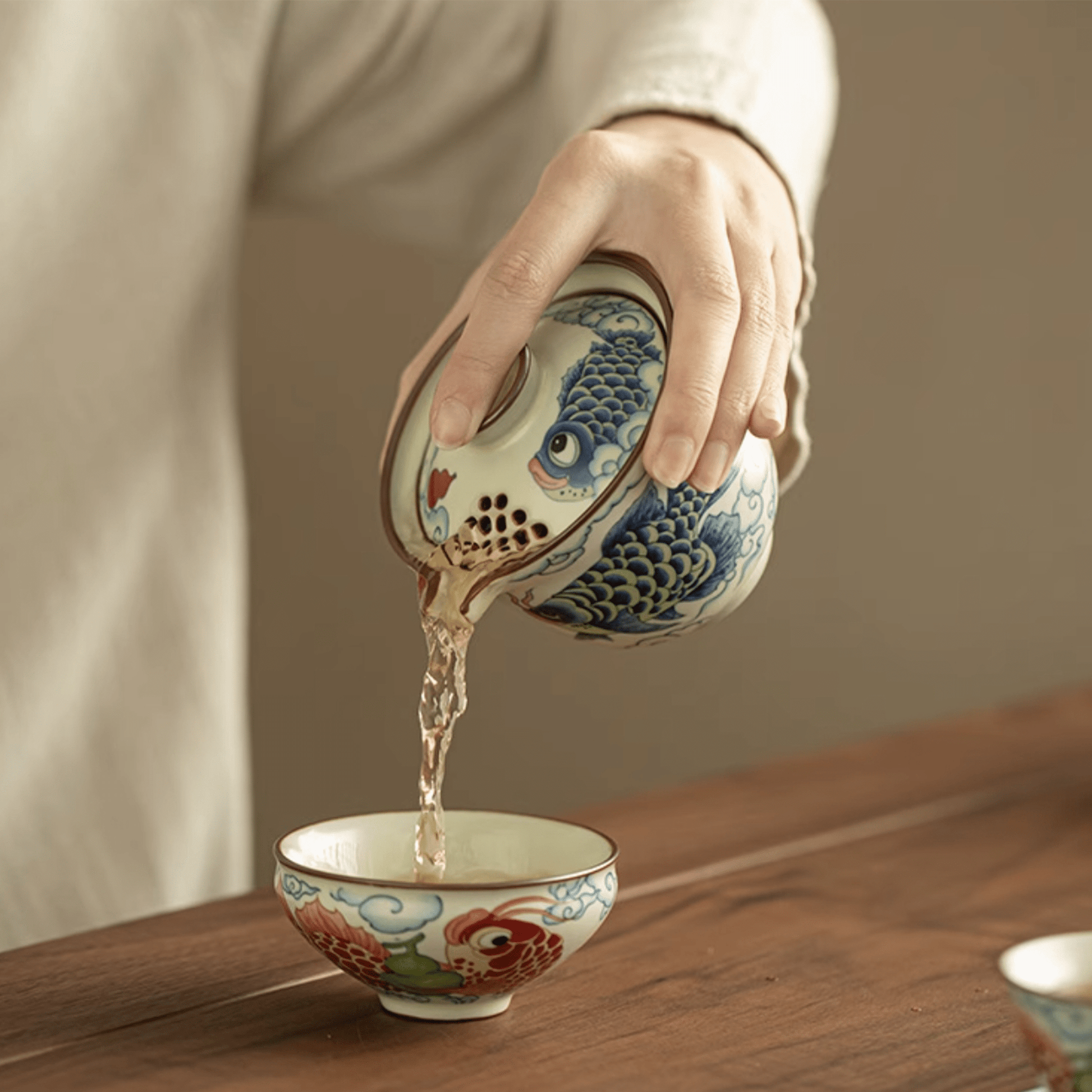 Twin Dragon Fish - Orient Cup
