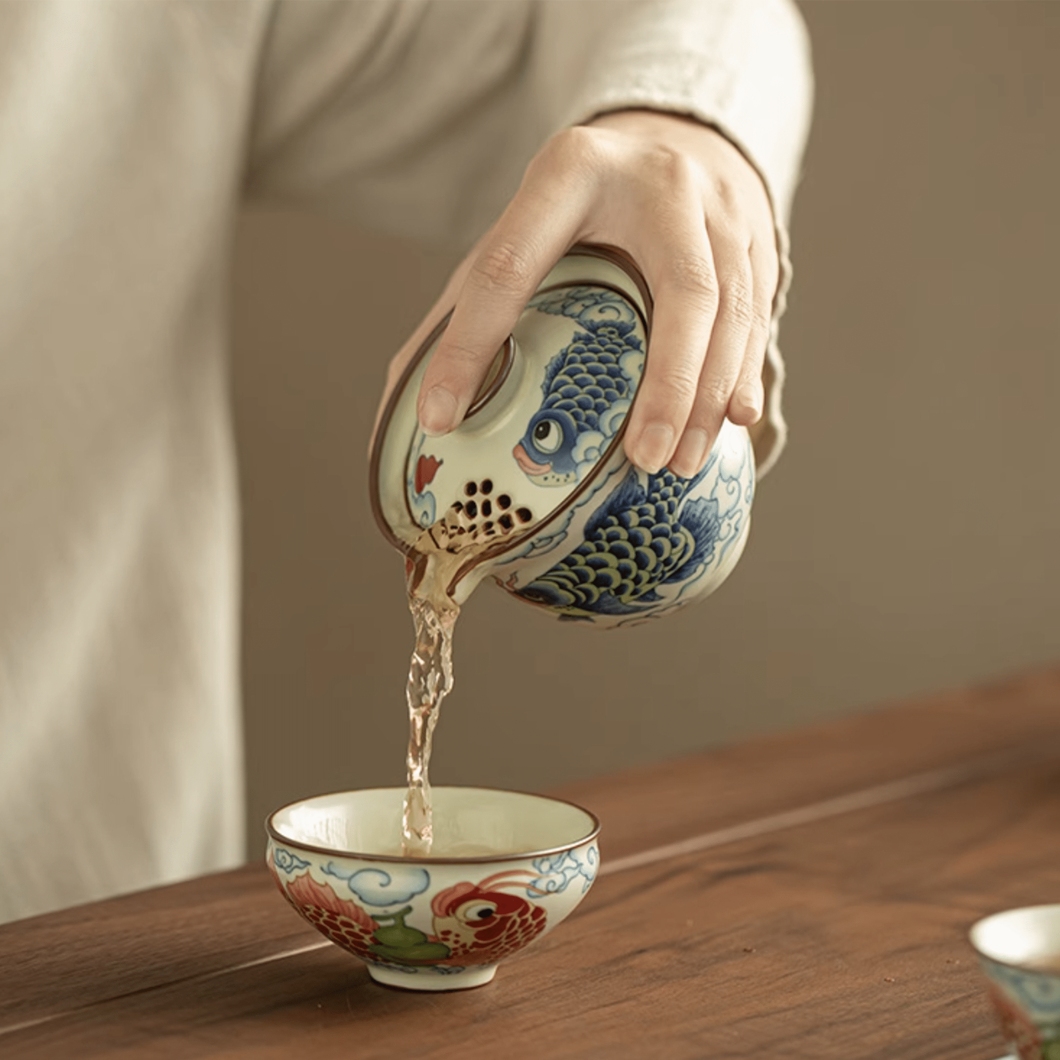 Twin Dragon Fish - Orient Cup